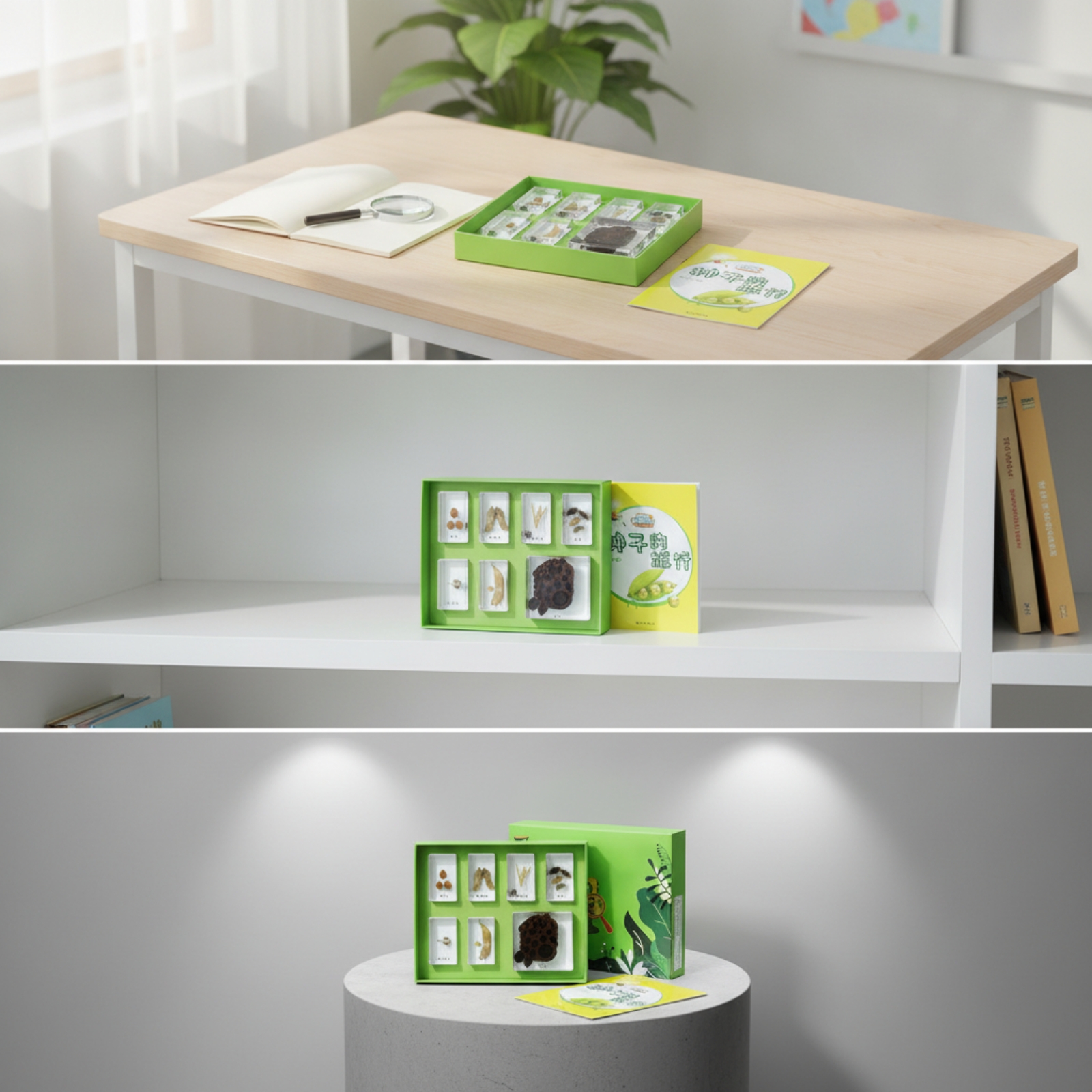 Science Kit - Resin Sample Blocks with Tray Educational
