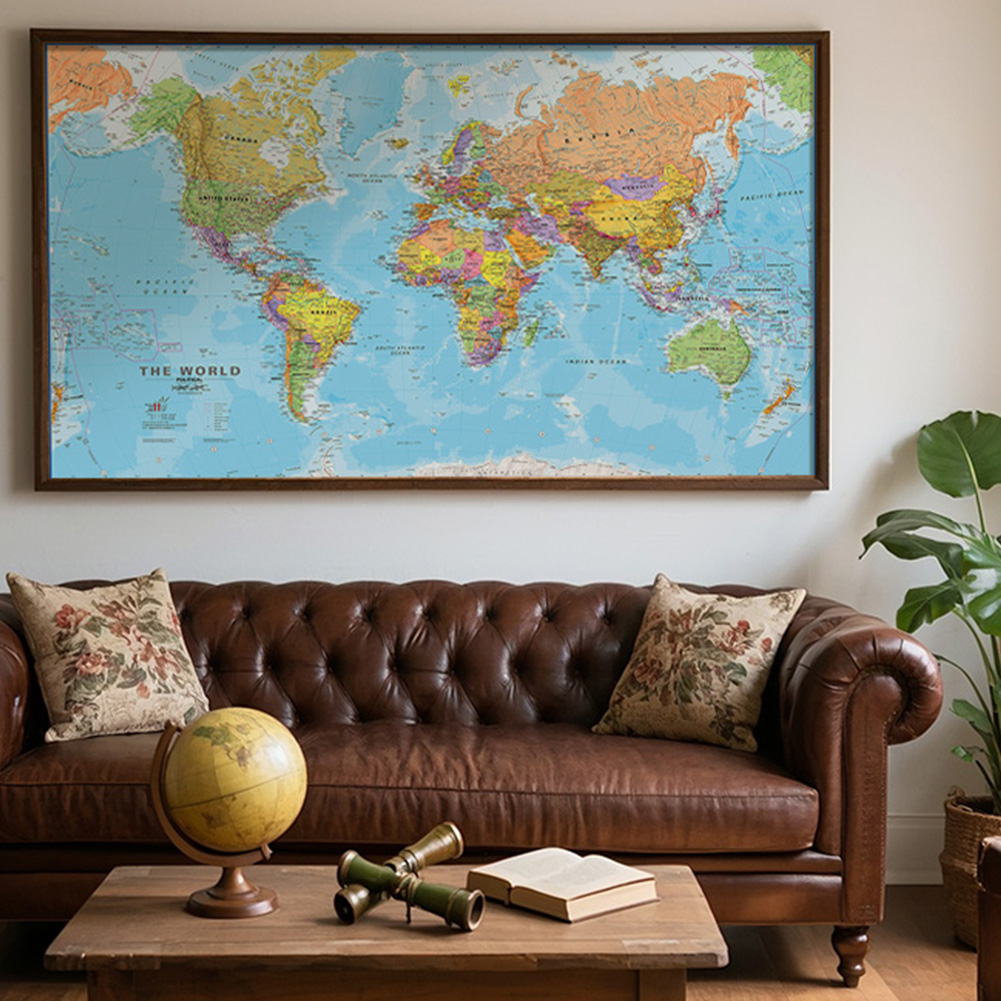Star Map Poster - 100*70cm Unframed Non-woven World Map Wall