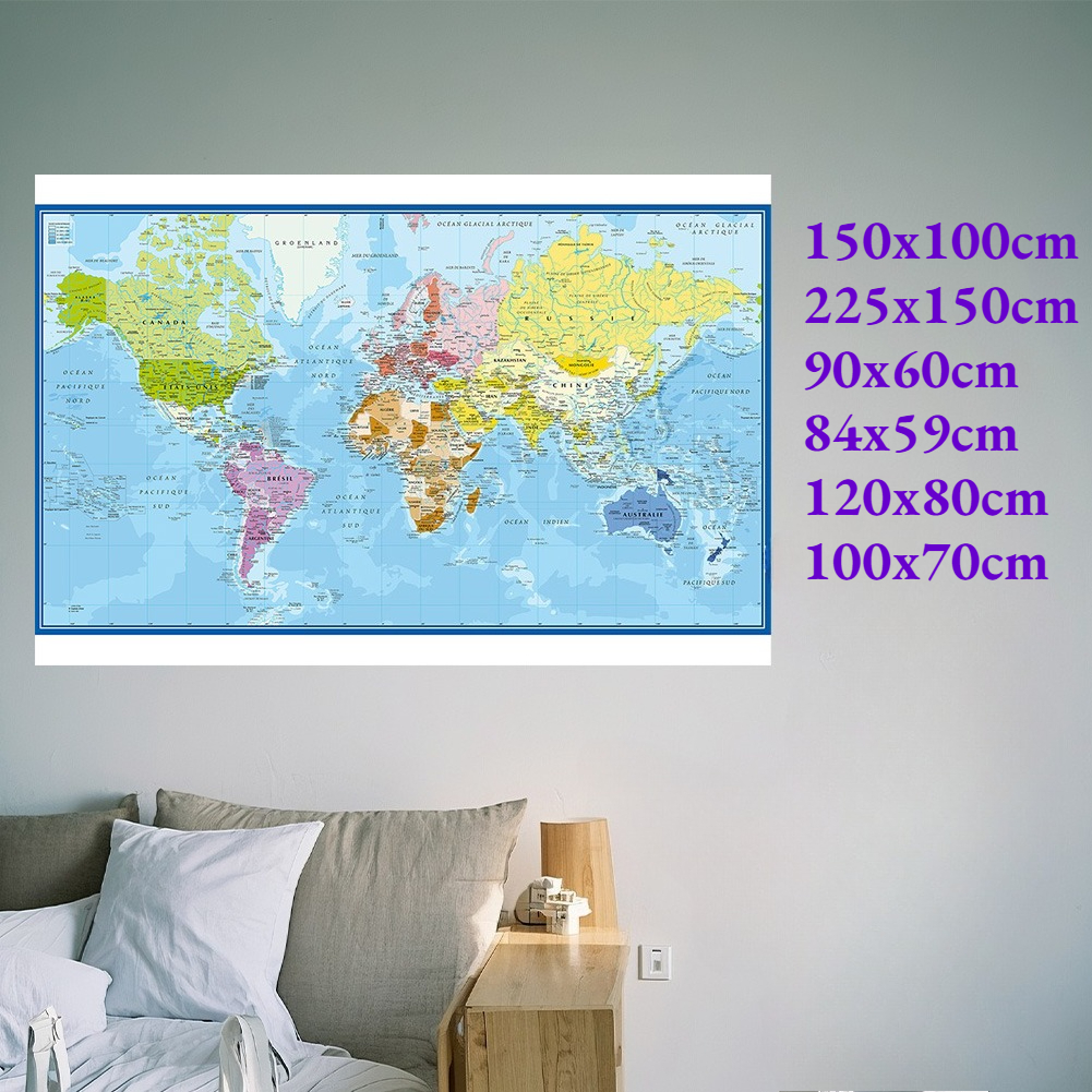 Star Map Poster - Carte Du Monde World Map Wall