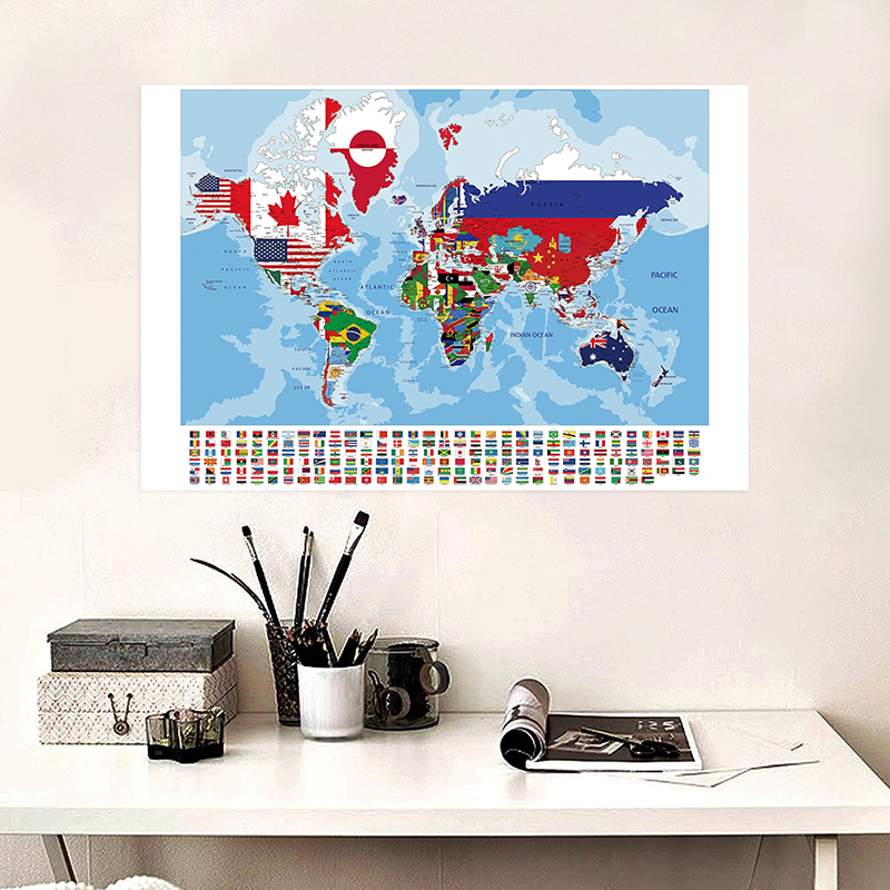 Wall Art Prints The World Map  - Star Map Poster avis et prix