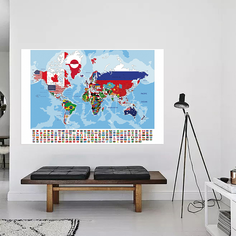 Wall Art Prints The World Map  - Star Map Poster avis et prix