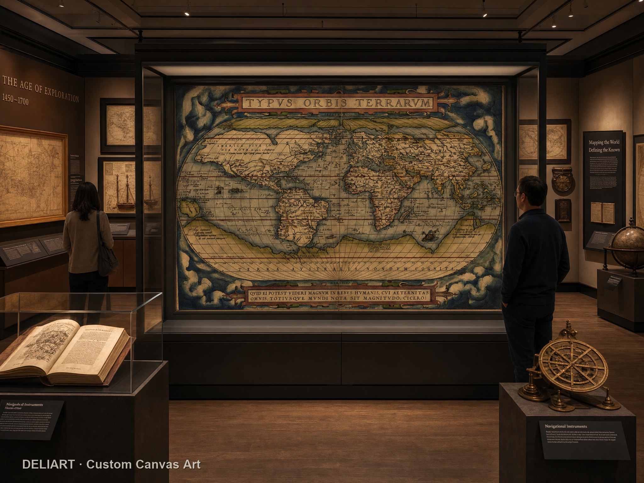 1570 Ortelius World Map Typus  - Star Map Poster avis et prix