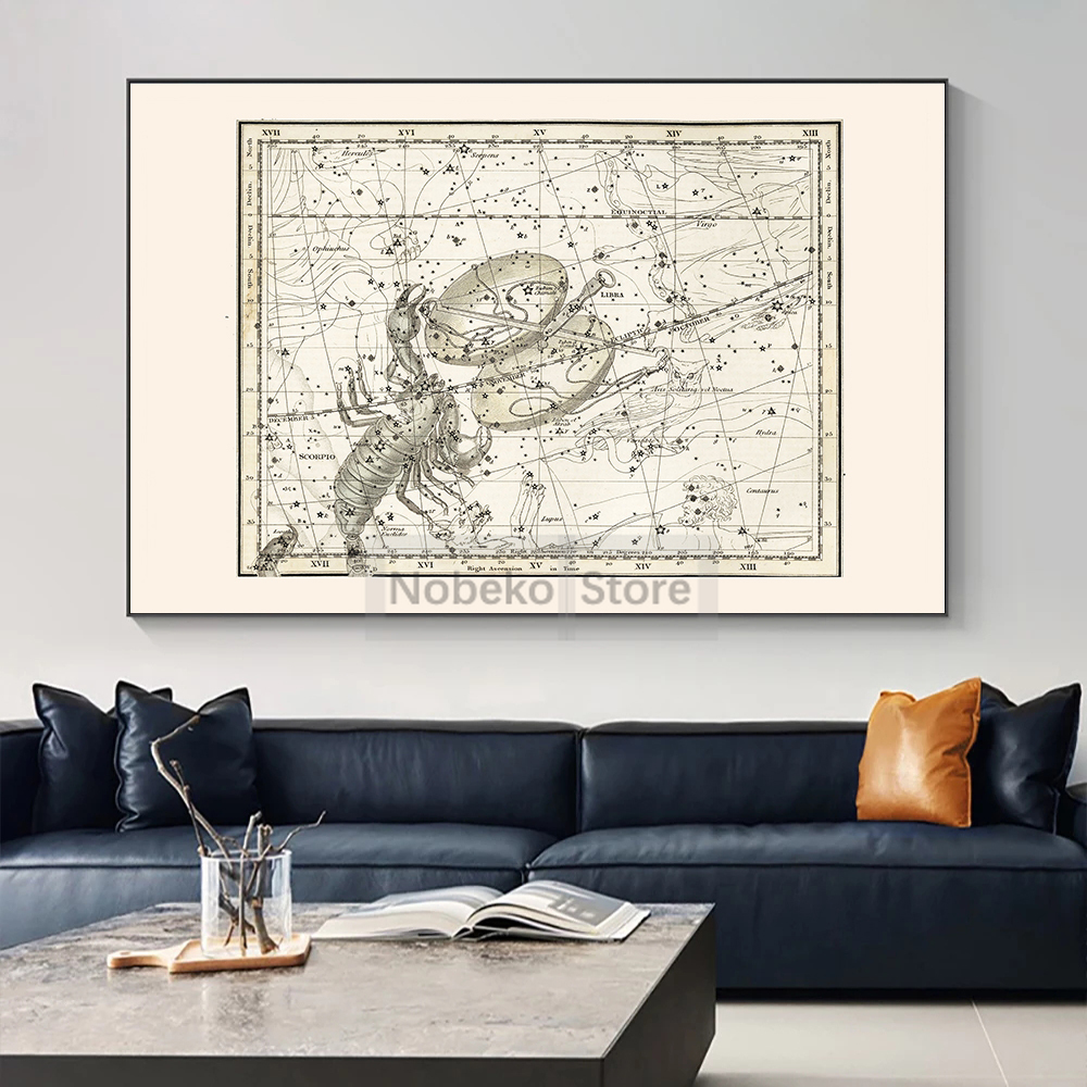 Zodiac Map Astrology Map Poste - Star Map Poster avis et prix