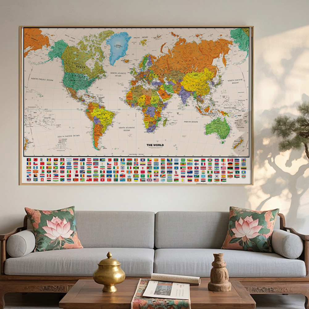 100*70cm World Map Classic Edi - Star Map Poster avis et prix