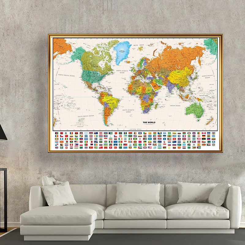 100*70cm World Map Classic Edi - Star Map Poster avis et prix