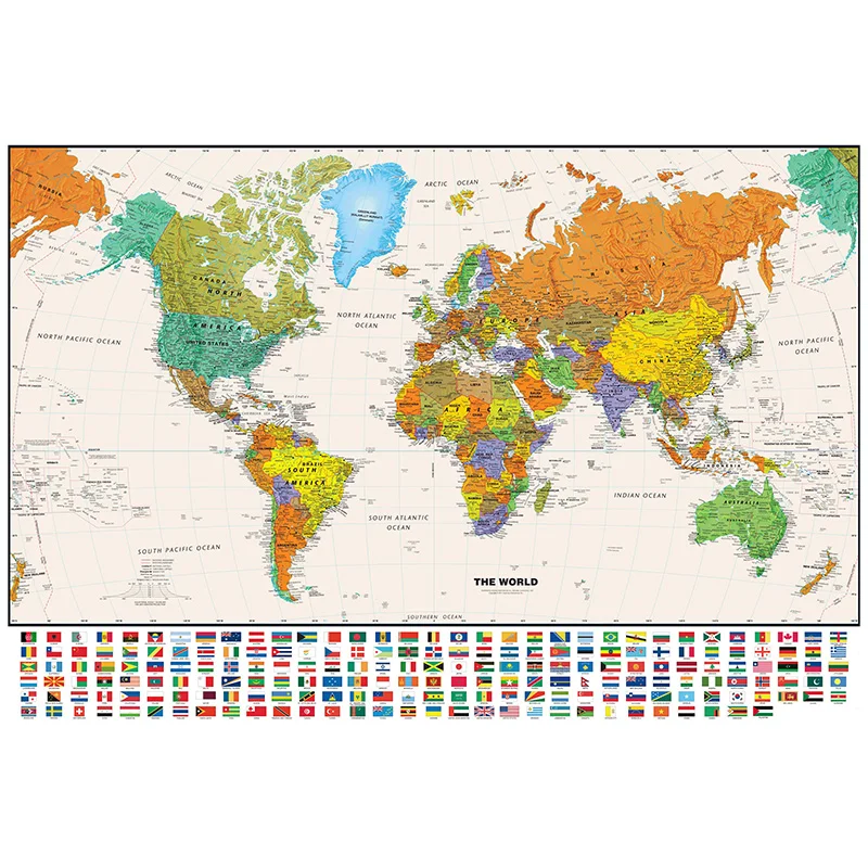100*70cm World Map Classic Edi - Star Map Poster avis et prix