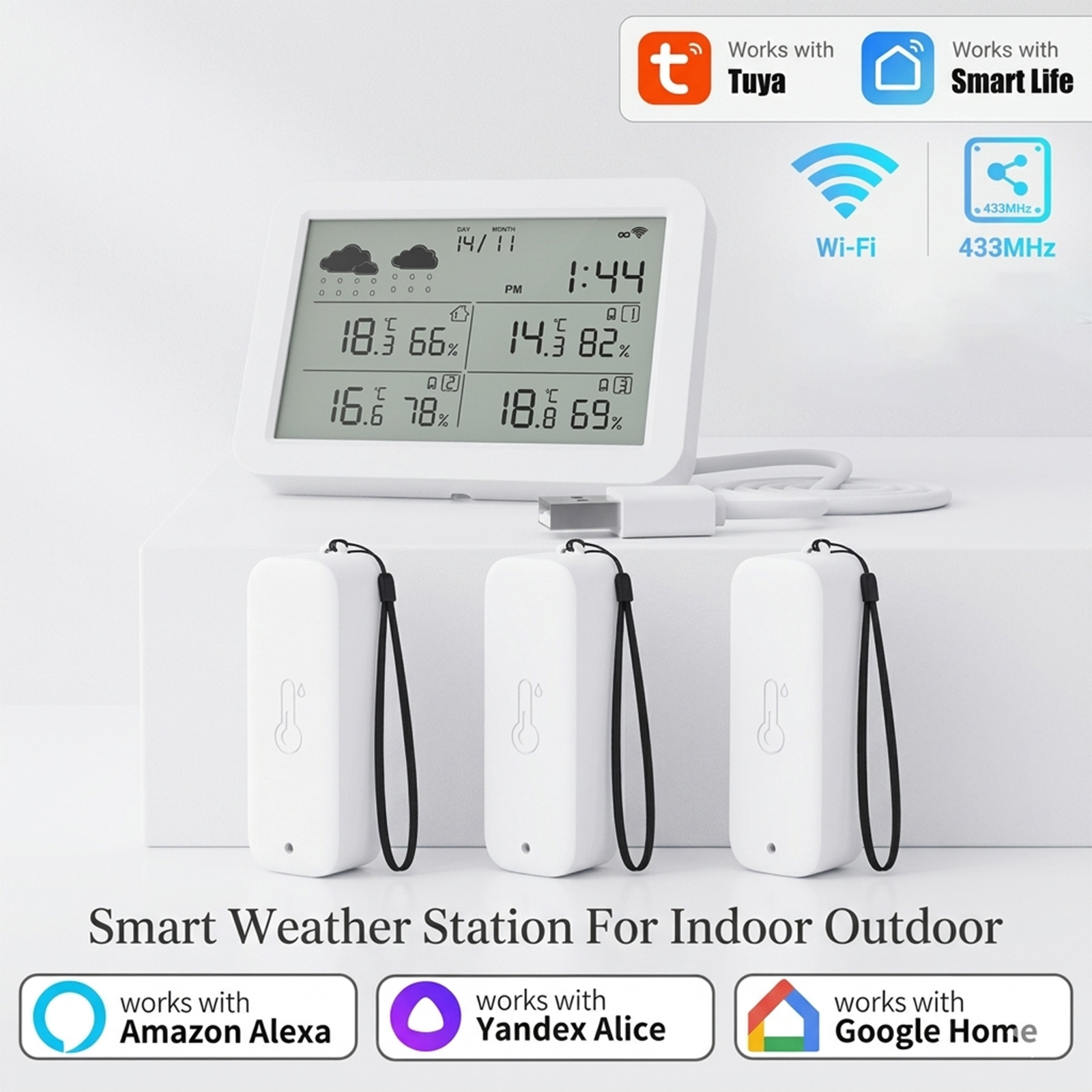 Tuya WiFi+RF433 Weather Statio - Weather Station Indoor avis et prix