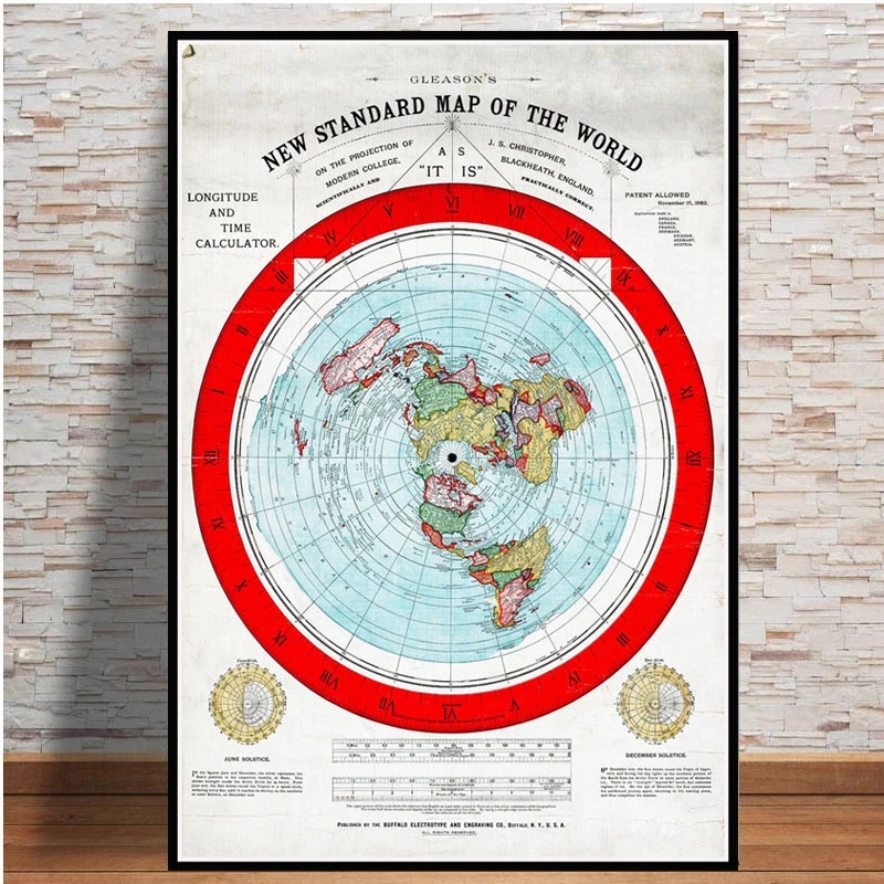 Poster And Prints 1892 Flat Ea - Star Map Poster avis et prix