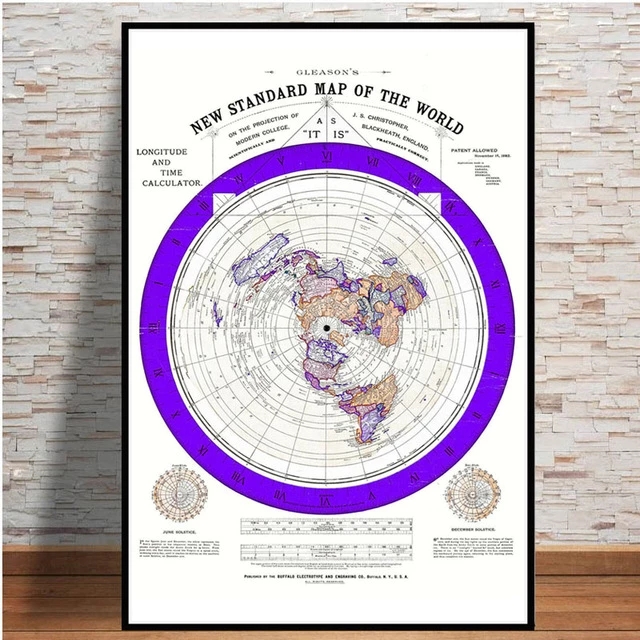 Poster And Prints 1892 Flat Ea - Star Map Poster avis et prix