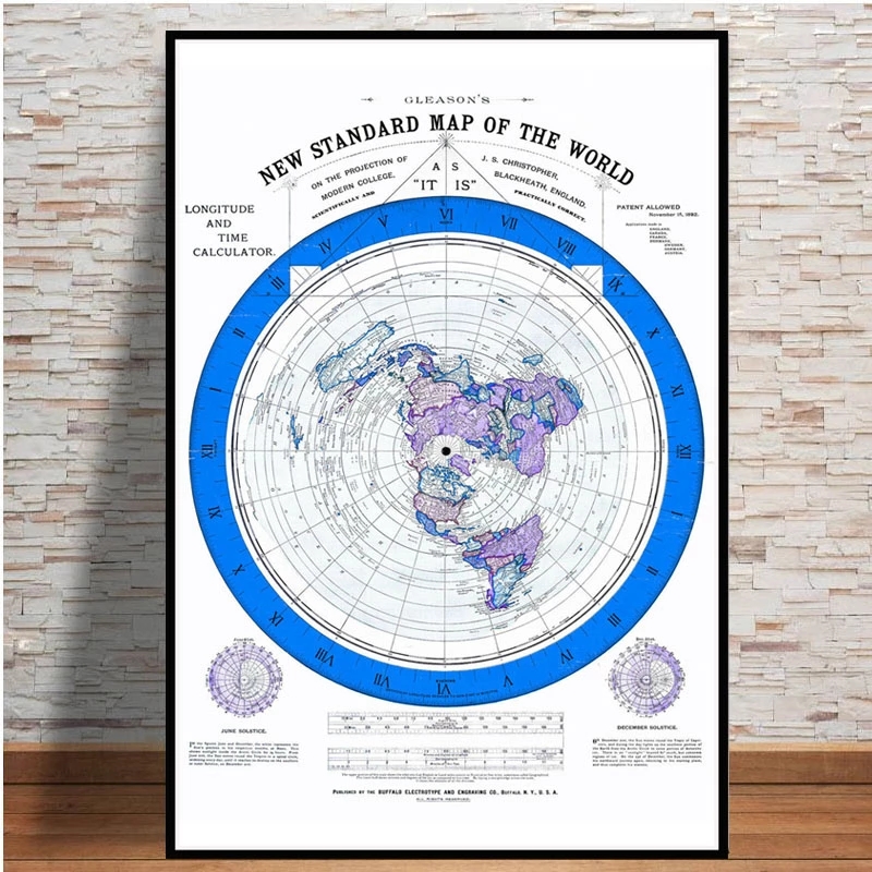 Poster And Prints 1892 Flat Ea - Star Map Poster avis et prix