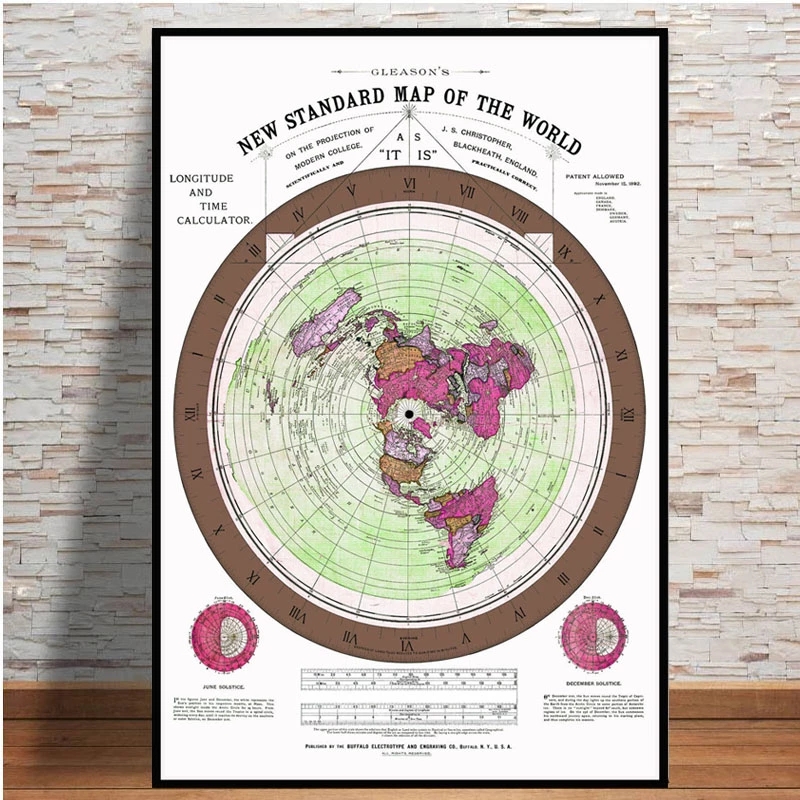 Poster And Prints 1892 Flat Ea - Star Map Poster avis et prix