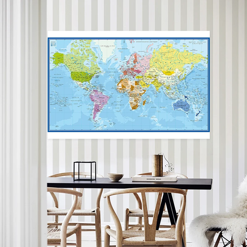 Carte Du Monde World Map Wall  - Star Map Poster avis et prix