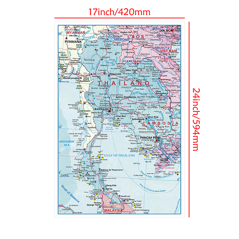 42*59cm The Thailand Administr - Star Map Poster avis et prix